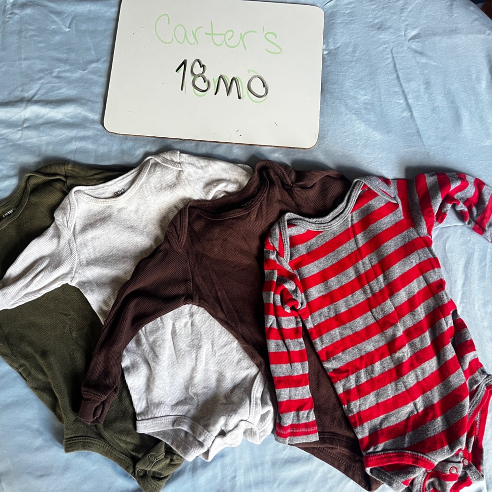 Lot of four long sleeve onesies